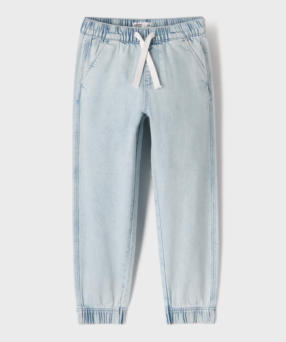 Jean jogger à coupe regular garçon vue1 - GEMO (ENFANT) - GEMO