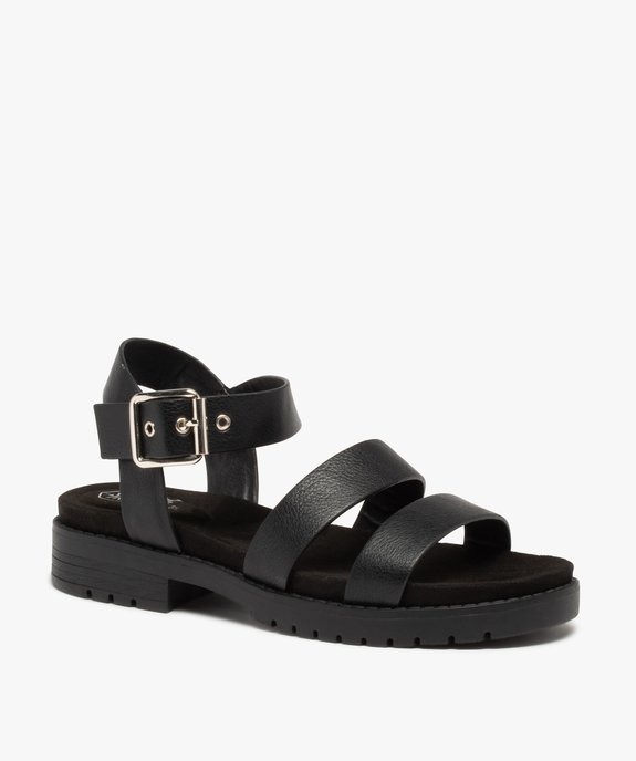 Sandales femme unies à semelle crantée style rock vue2 - GEMO (CASUAL) - GEMO
