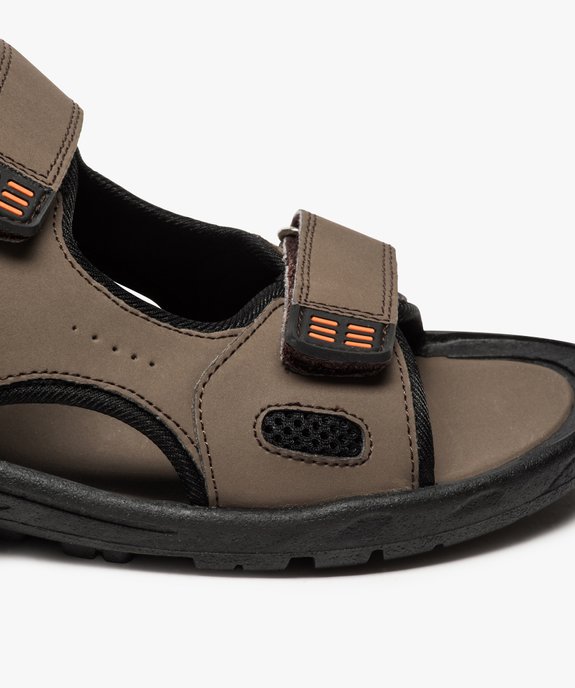 Sandales homme bi-matières fermeture trois bandes scratch vue6 - GEMO (CASUAL) - GEMO