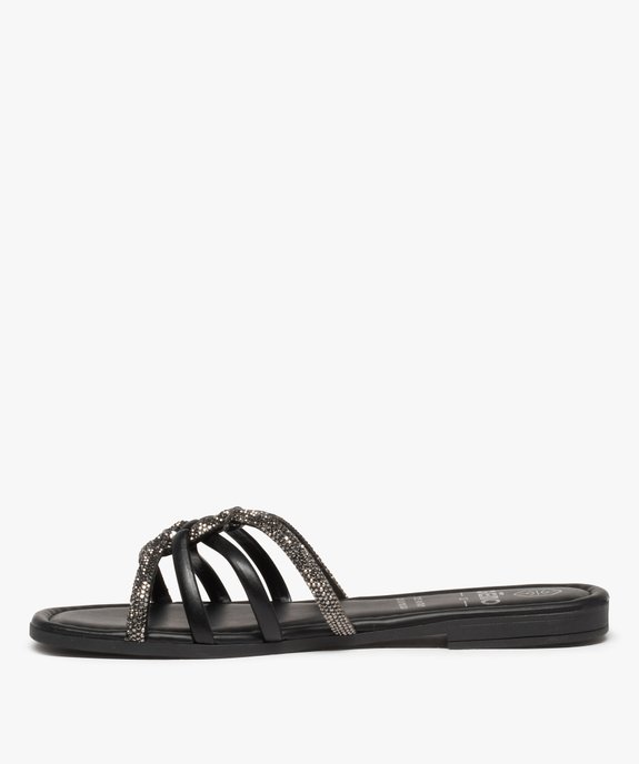 Mules femme avec brides à strass vue3 - GEMO (CASUAL) - GEMO