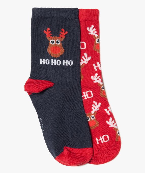 Chaussettes garçon tige haute motif de Noël (lot de 2) vue1 - GEMO (ENFANT) - GEMO