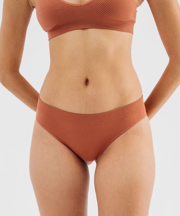 Tanga en maille côtelée femme vue3 - GEMO(HOMWR FEM) - GEMO