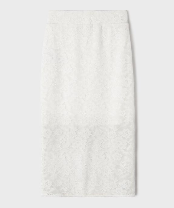 Jupe longue en dentelle fille vue3 - GEMO (JUNIOR) - GEMO