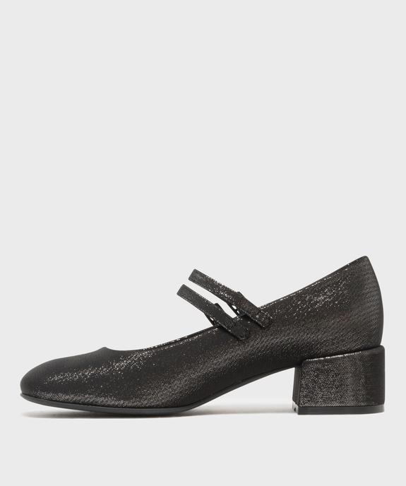 Escarpins pailletés à double bride et bout carré femme vue4 - FOLLOW ME - GEMO