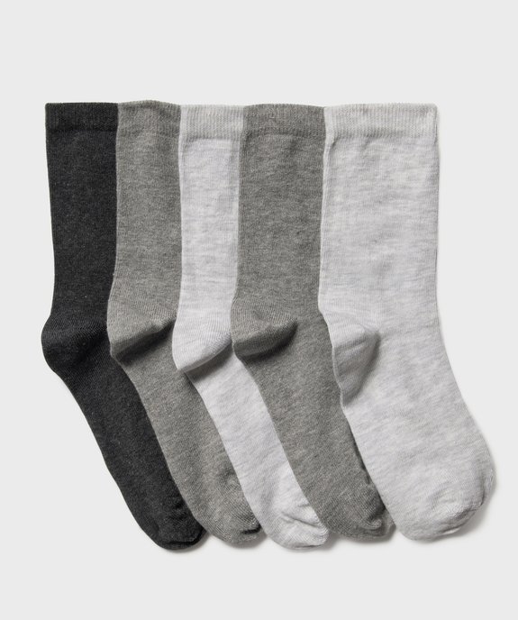 Chaussettes hautes coloris uni garçon (lot de 5)  vue1 - GEMO 4G GARCON - GEMO