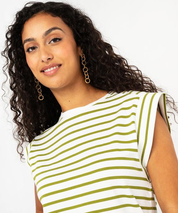 Tee-shirt manches courtes à rayures femme vue2 - GEMO 4G FEMME - GEMO