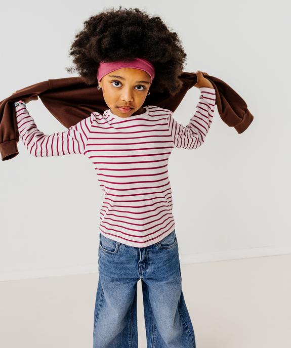 Tee-shirt manches longues imprimé fille vue5 - GEMO 4G FILLE - GEMO