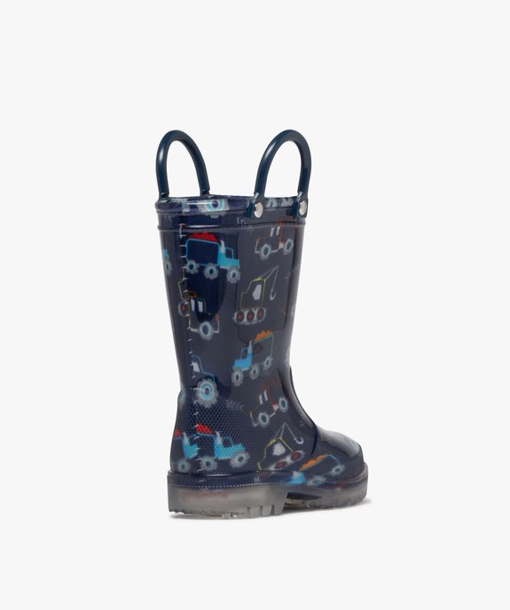 Bottes de pluie bébé garçon à semelle lumineuse avec anses vue11 - BUGGY - GEMO