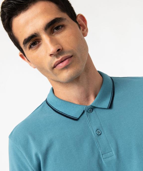 Polo à manches courtes et finitions fantaisie homme vue2 - GEMO 4G HOMME - GEMO