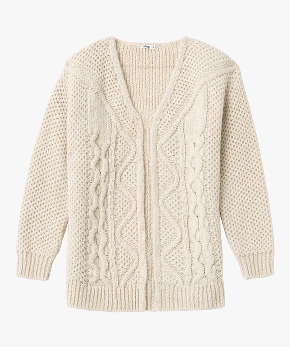 Gilet femme en grosse maille incrusté de fil pailleté vue4 - GEMO(FEMME PAP) - GEMO