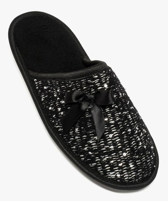 Mules plates avec noeud et sequins vue5 - GEMO(HOMWR FEM) - GEMO