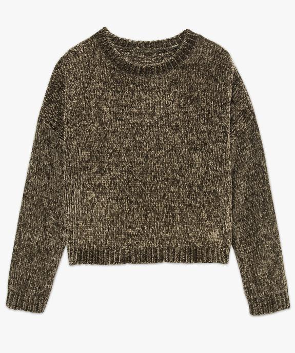 Pull court en maille chenille vue4 - FOLLOW ME - GEMO