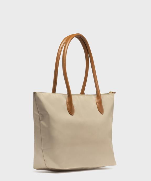 Sac à main zippé forme cabas à grandes anses femme  vue2 - GEMO (ACCESS) - GEMO
