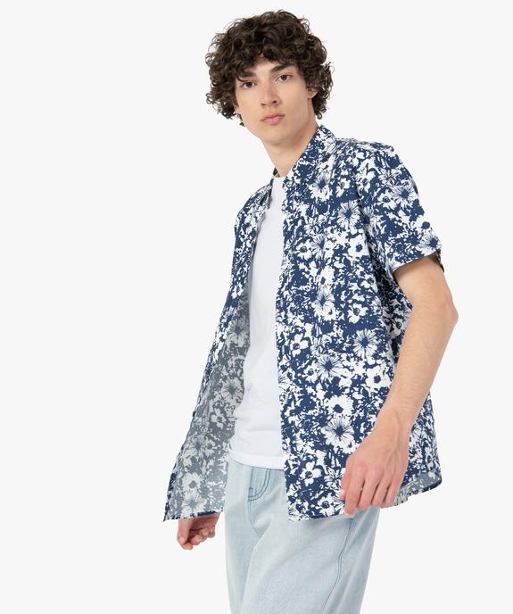 Chemise homme à manches courtes à motifs fleuris vue1 - GEMO (HOMME) - GEMO