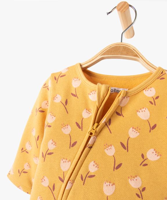 Pyjama en jersey molletonné avec zip ventral bébé vue3 - GEMO(BB COUCHE) - GEMO