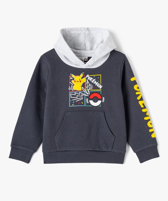 Sweat à capuche avec motif Pikachu garçon - Pokemon vue2 - POKEMON - GEMO