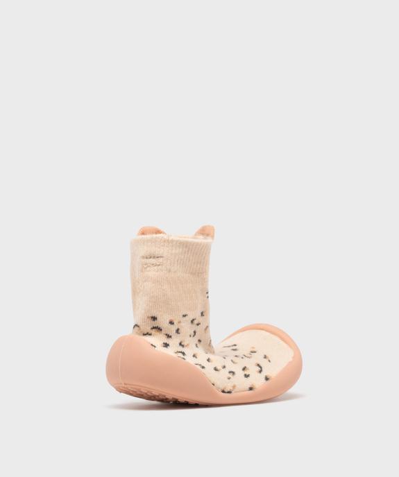 Chaussons avec tige chaussette à motif léopard bébé fille vue4 - GEMO (ENFANT) - GEMO
