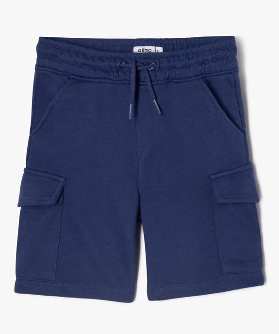 Bermuda cargo en maille à taille élastiquée garçon vue1 - GEMO (ENFANT) - GEMO