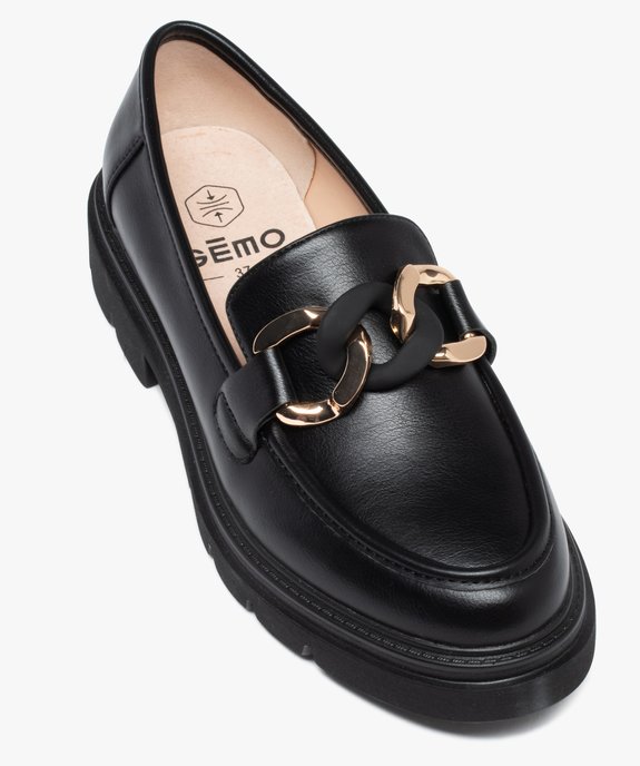 Mocassins femme unis à semelle crantée et bride chaine vue6 - GEMO (CASUAL) - GEMO
