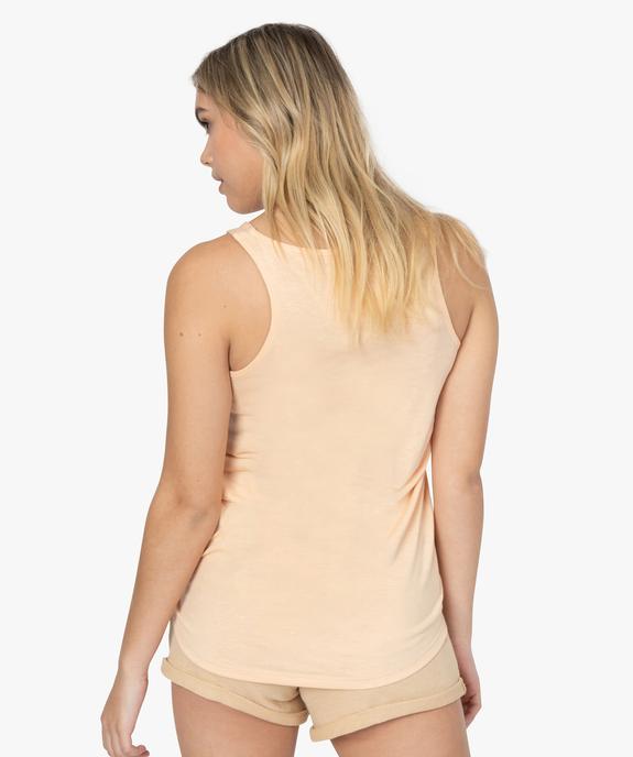 Débardeur femme en maille fluide à motifs et dos rallongé vue3 - GEMO(FEMME PAP) - GEMO