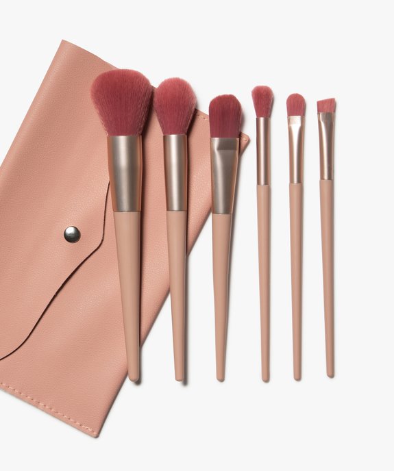 Set de 6 pinceaux à maquillage avec pochette vue1 - GEMO (ACCESS) - GEMO