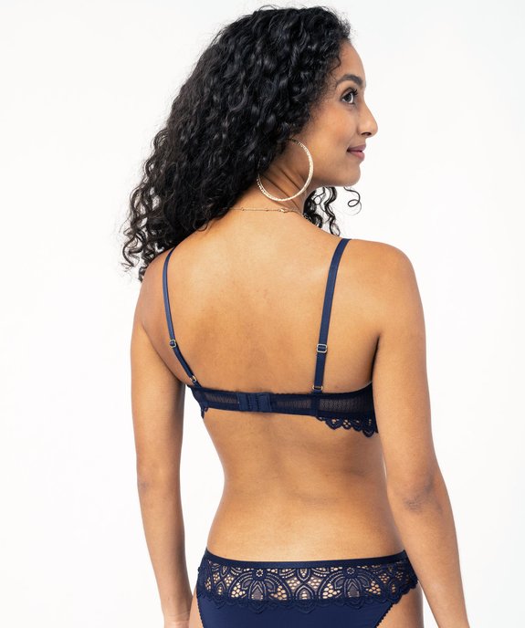Soutien-gorge corbeille en dentelle avec coques fines vue2 - GEMO(HOMWR FEM) - GEMO