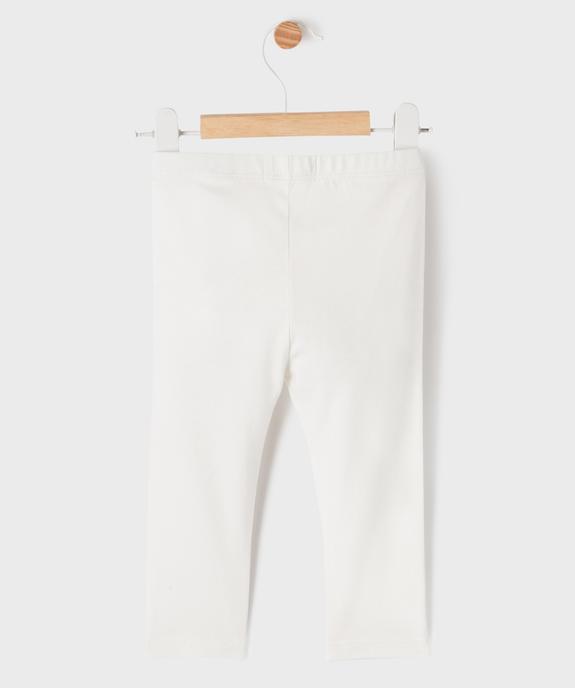 Legging long en coton stretch bébé fille vue3 - GEMO 4G BEBE - GEMO