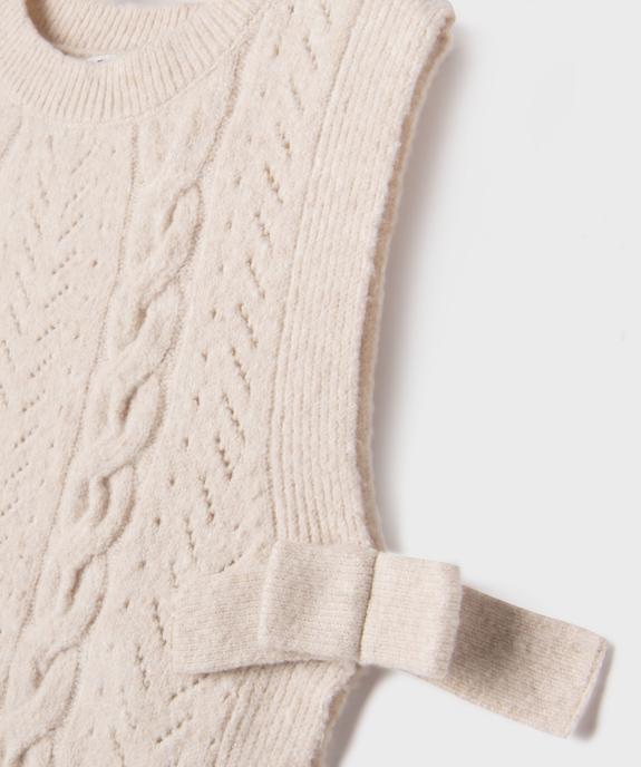 Pull sans manches torsadé à côtés fendus fille vue2 - GEMO (ENFANT) - GEMO