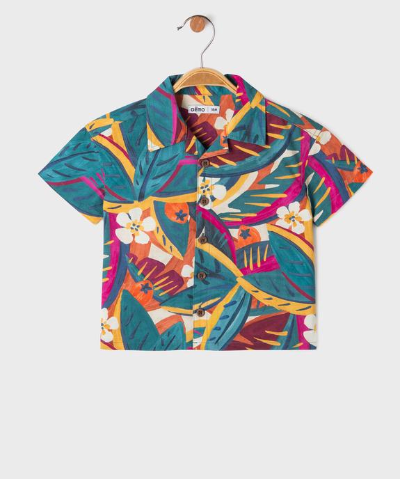 Chemise manches courtes à motifs exotiques bébé garçon vue1 - GEMO(BEBE DEBT) - GEMO