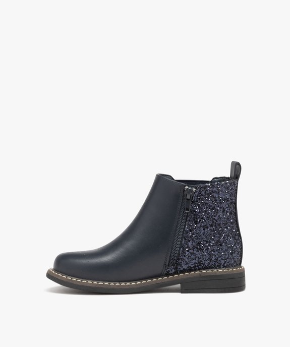 Boots fille unies style Chelsea à strass vue3 - GEMO (ENFANT) - GEMO