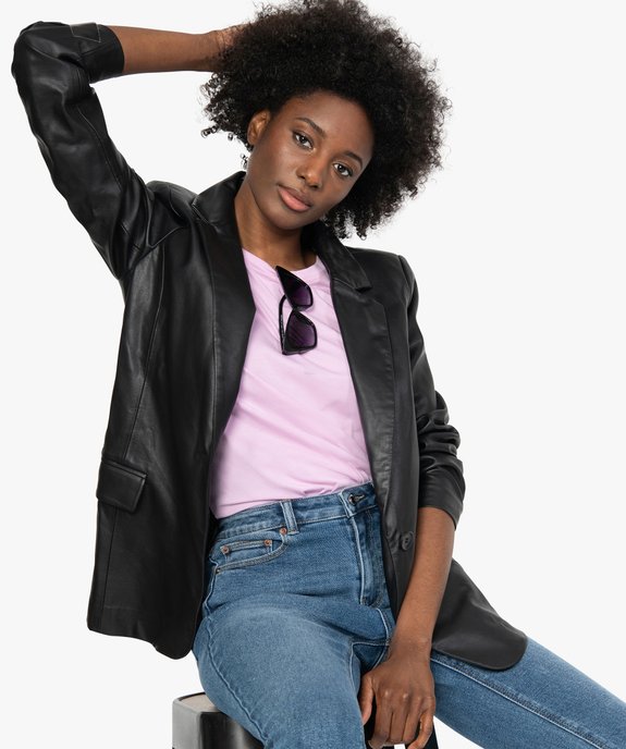 Veste femme coupe blazer en matière synthétique vue1 - GEMO(FEMME PAP) - GEMO