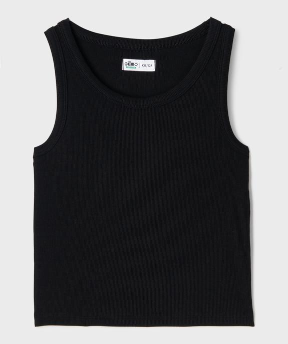 Débardeur court en maille côtelée fille vue1 - GEMO 4G FILLE - GEMO
