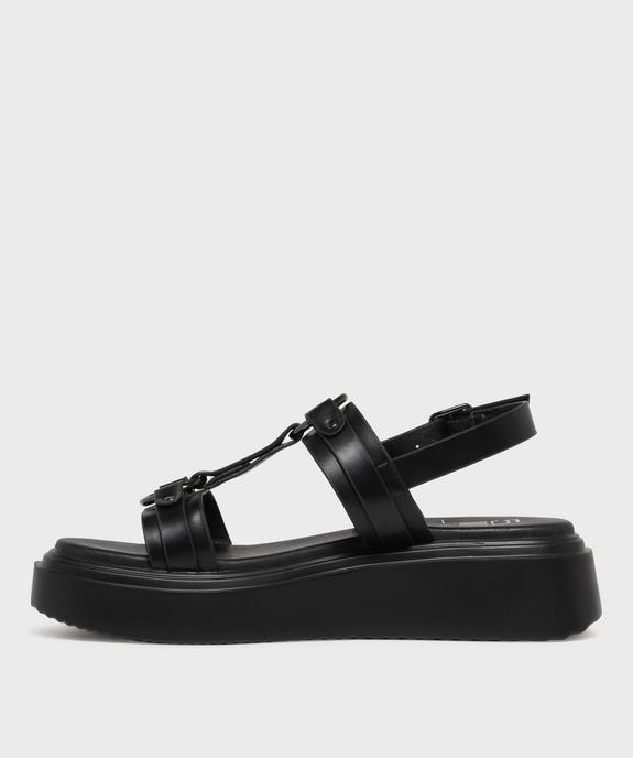 Sandales à brides sur semelle plateforme femme - 5 Miles vue3 - 5 MILES - GEMO