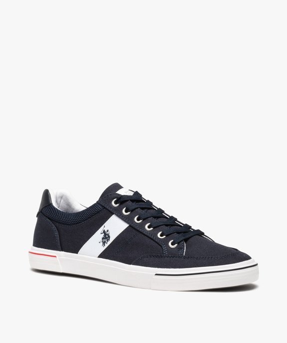 Baskets homme en toile unie à lacets – US Polo Assn vue3 - US POLO - GEMO