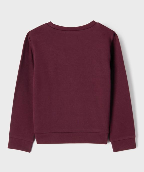 Sweat à motif avec intérieur molletonné fille vue3 - GEMO 4G FILLE - GEMO