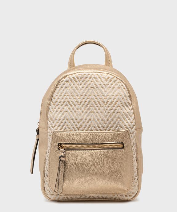 Sac à dos en matière métallisées et textile femme vue1 - GEMO (ACCESS) - GEMO