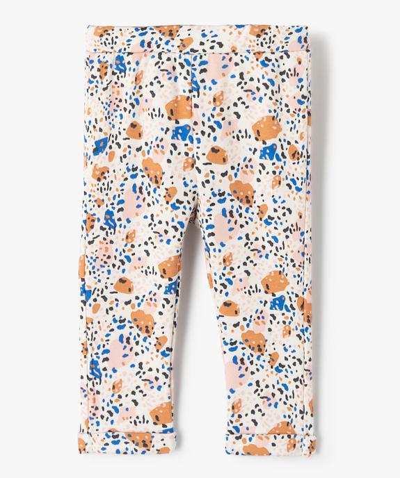 Pantalon bébé fille en maille avec intérieur peluche vue1 - GEMO(BEBE DEBT) - GEMO