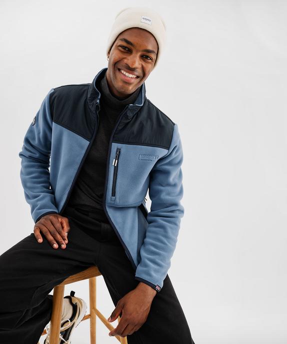 Sweat zippé en polaire avec col montant homme - Roadsign vue1 - ROADSIGN G4G - GEMO