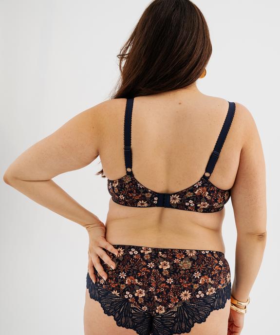 Soutien-gorge emboitant en microfibre et dentelle femme grande taille vue5 - GEMO(HOMWR FEM) - GEMO