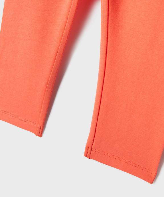 Legging 7/8ème uni à taille élastiquée fille vue5 - GEMO (ENFANT) - GEMO