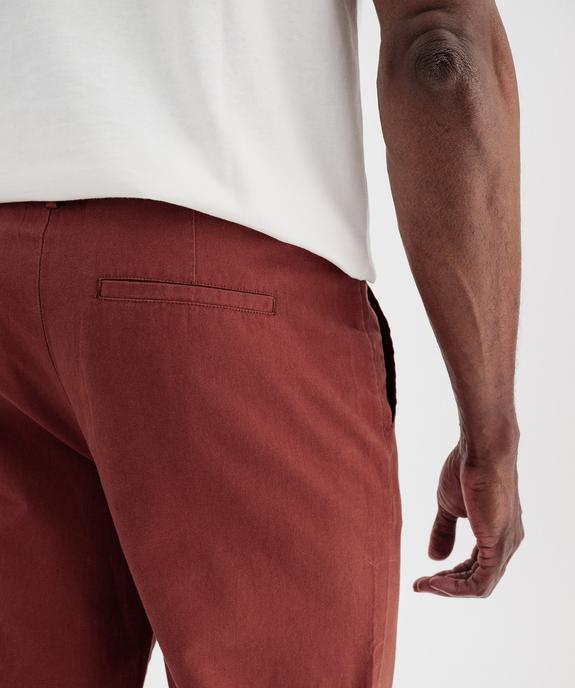 Pantalon à pinces en coton et lin homme vue5 - GEMO (HOMME) - GEMO