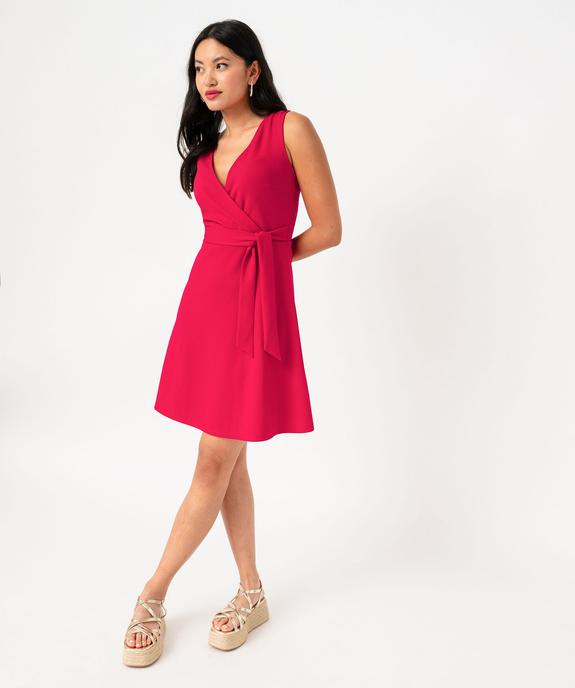 Chemise sans manches imprimée avec nœud dans le bas femme vue1 - GEMO 4G FEMME - GEMO