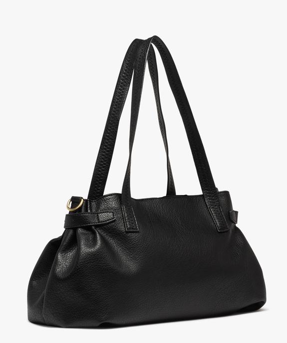 Sac souple en matière grainée porté épaule femme vue2 - GEMO (ACCESS) - GEMO