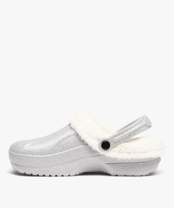 Chaussons femme sabots fourrés doublure amovible vue3 - GEMO(HOMWR FEM) - GEMO