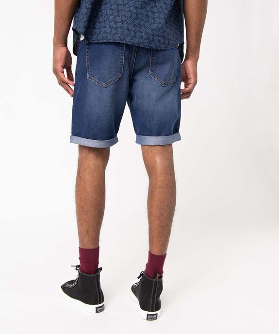 Bermuda en jean homme fin et souple vue3 - GEMO 4G HOMME - GEMO