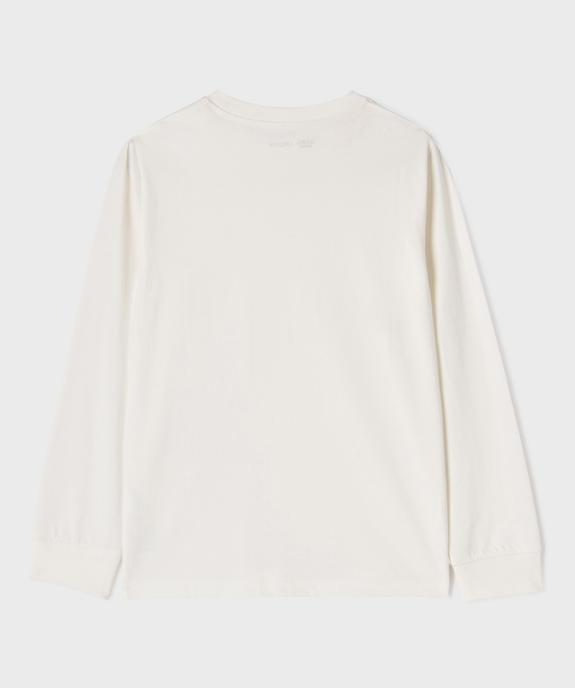 Tee-shirt manches longues en coton uni garçon vue3 - GEMO 4G GARCON - GEMO