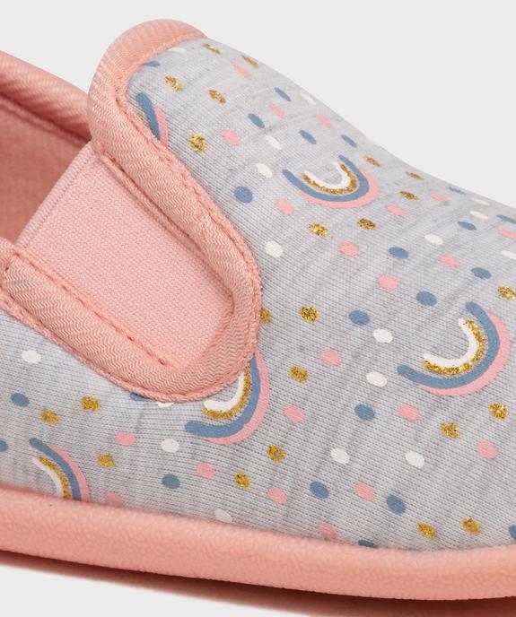 Chaussons enveloppants à motifs arc-en-ciel fille vue6 - GEMO (ENFANT) - GEMO