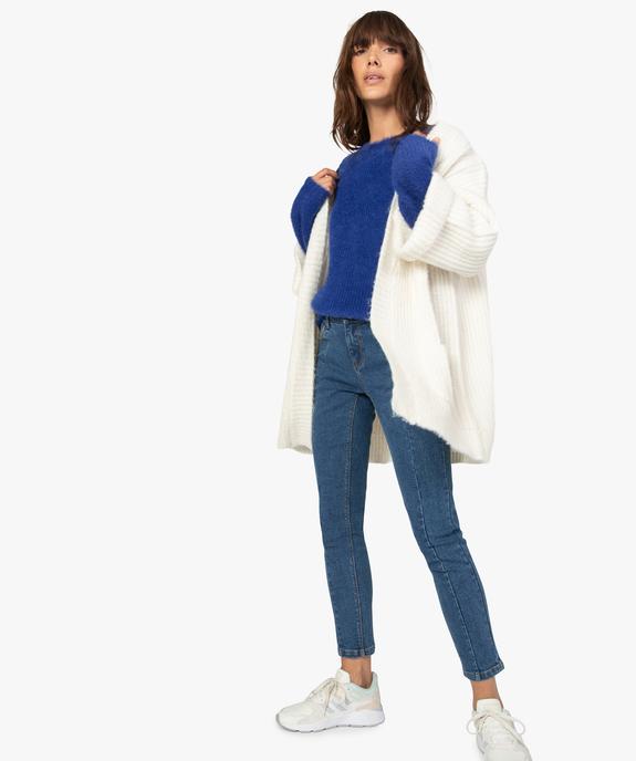 Pull femme  à col rond en maille duveteuse vue5 - GEMO(FEMME PAP) - GEMO