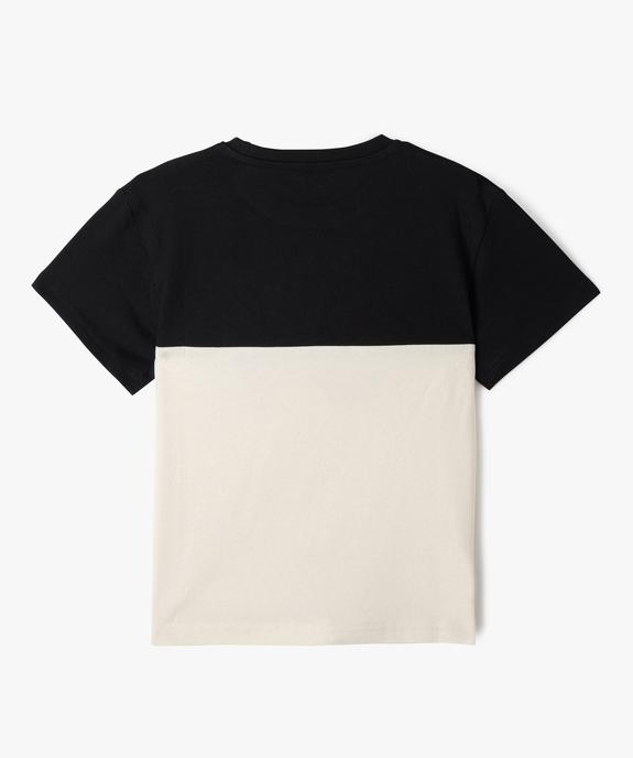Tee-shirt bicolore graphique garçon vue3 - GEMO 4G GARCON - GEMO