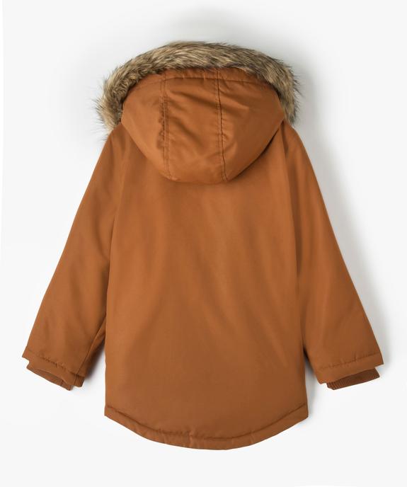 Parka déperlante avec doublure chaude et capuche garçon vue5 - GEMO 4G GARCON - GEMO
